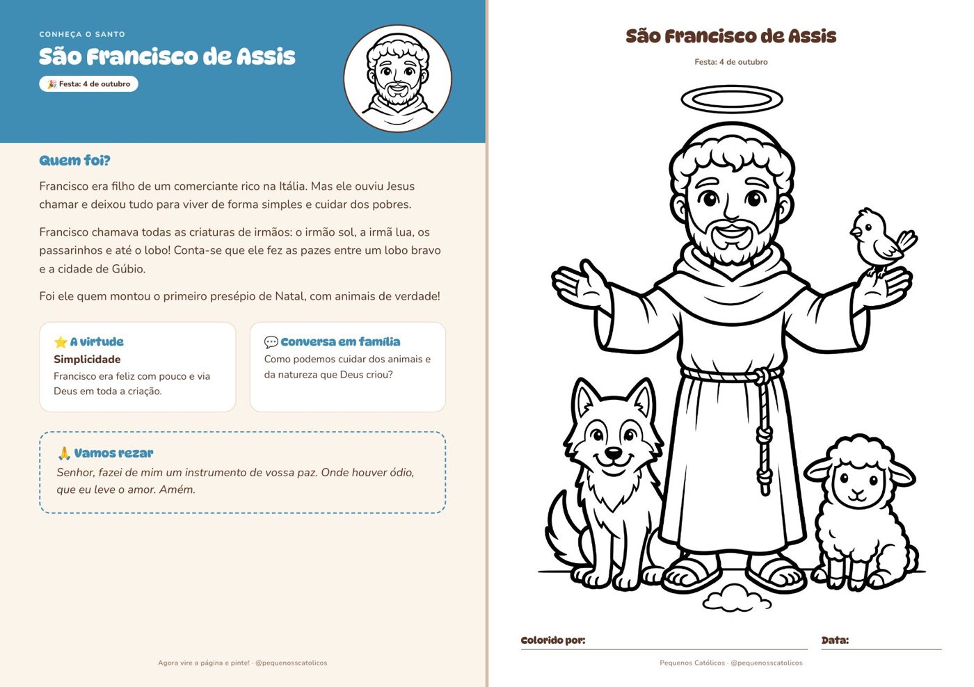 Páginas de São Francisco de Assis